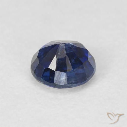 Cianita Azul oscuro natural de 0.43 ct, Redondo, SI