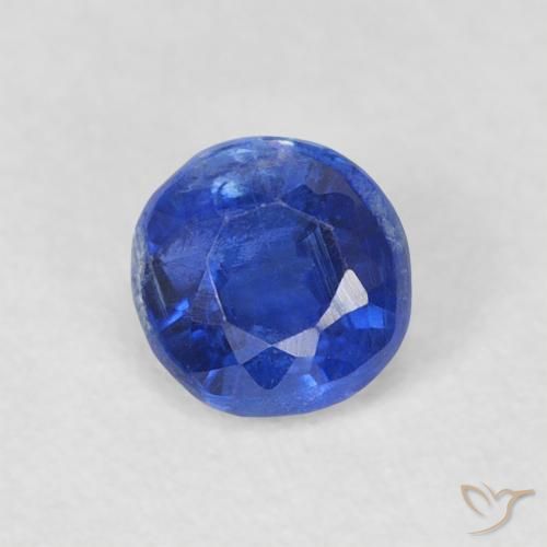 0.42ct Natural Azul marino Cianita, Redondo, SI