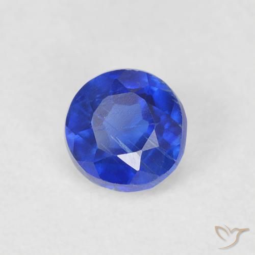Cianita Azul azur intenso natural de 0.39 ct, Redondo, SI