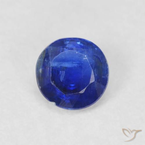 0.38ct Natural Azul marino Cianita, Redondo, SI