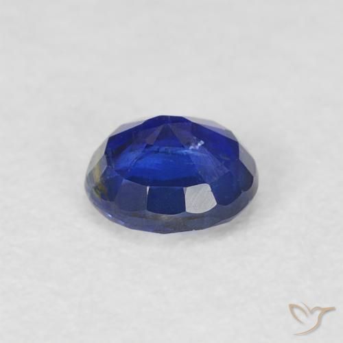 Cianita Azul marino natural de 0.38 ct, Redondo, SI