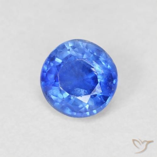 Cianita Azul azur intenso natural de 0.36 ct, Redondo, SI