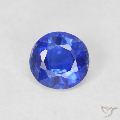 0.34ct Natural Azul azur intenso Cianita, Redondo, SI