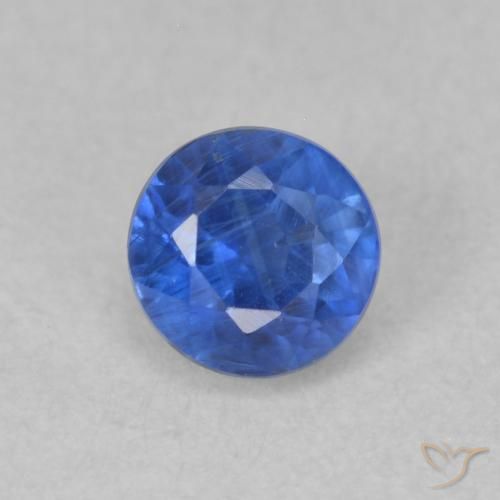 0.48ct Natural Azul oscuro cianita, Redondo, SI, Photo A
