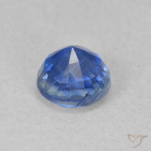 Cianita Azul oscuro natural de 0.48 ct, Redondo, SI
