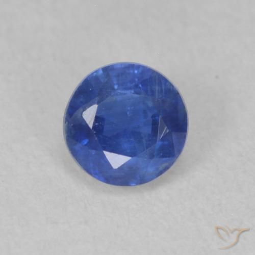 0.43ct Natural Azul real Cianita, Redondo, SI