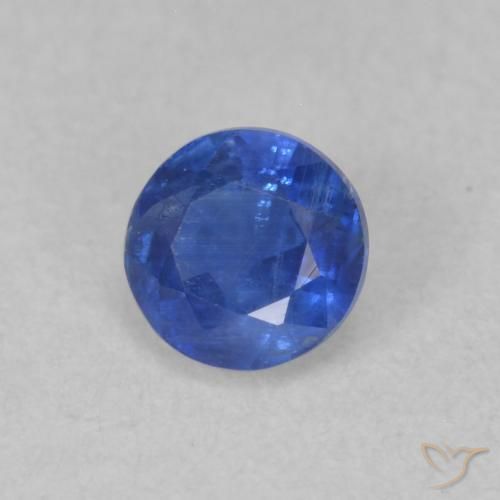 Cianita Azul real natural de 0.43 ct, Redondo, SI