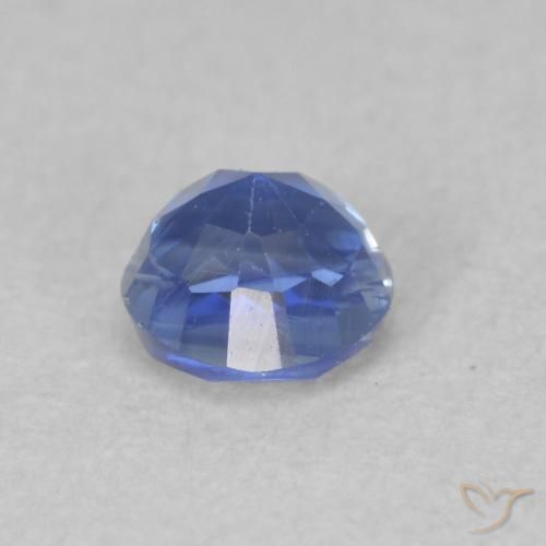 Cianita Azul oscuro natural de 0.47 ct, Redondo, SI