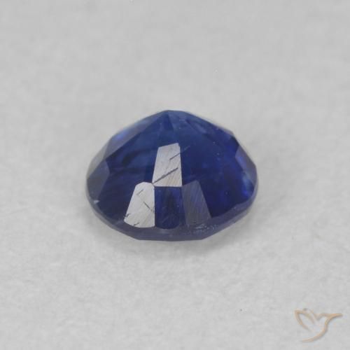 Cianita Azul oscuro natural de 0.39 ct, Redondo, SI
