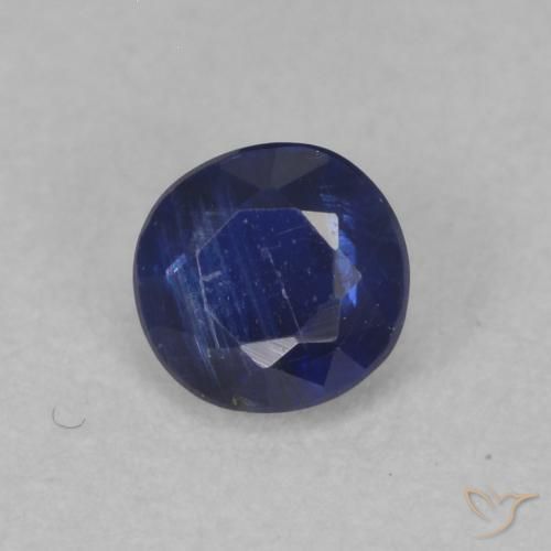 Cianita Azul marino natural de 0.40 ct, Redondo, SI
