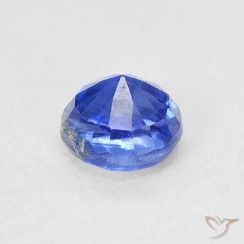 Cianita Azul oscuro natural de 0.45 ct, Redondo, SI