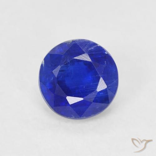 0.42ct Natural Azul marino Cianita, Redondo, SI
