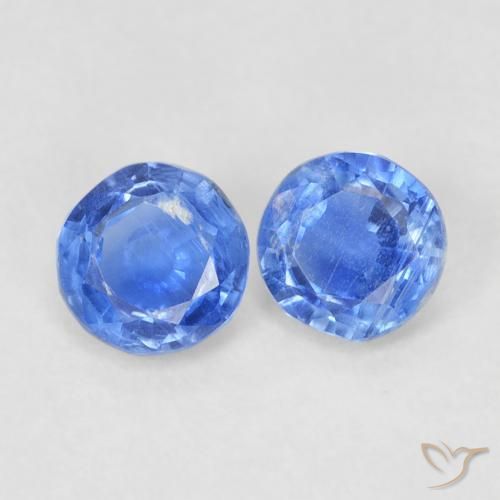 Gemas de Cianita Azul claro natural de 0.74 ct, Redondo, SI