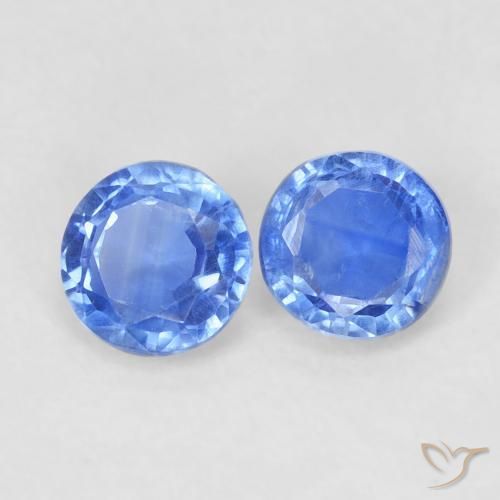 Gemas de Cianita Azul claro natural de 0.67 ct, Redondo, VS-SI