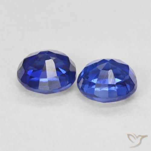 Gemas de Cianita Azul oscuro natural de 0.86 ct, Redondo, VS-SI
