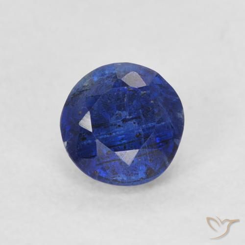 0.38ct Natural Azul marino Cianita, Redondo, SI