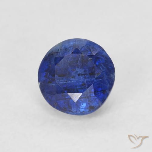 Cianita Azul marino natural de 0.38 ct, Redondo, SI