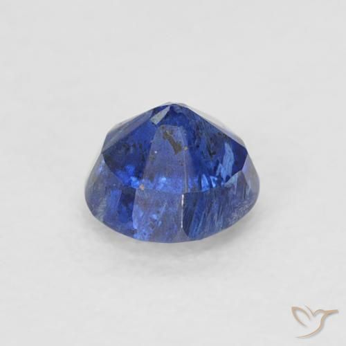 Cianita Azul marino natural de 0.38 ct, Redondo, SI
