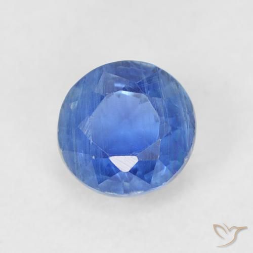 Cianita Celeste natural de 0.51 ct, Redondo, SI