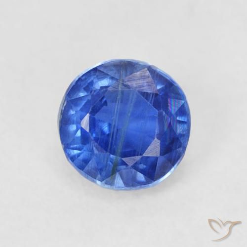 0.45ct Natural Azul real Cianita, Redondo, SI
