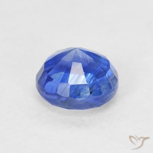 Cianita Azul real natural de 0.45 ct, Redondo, SI