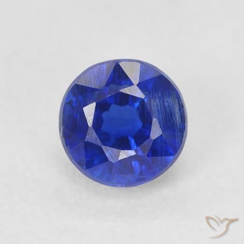 0.51ct Natural Azul oscuro cianita, Redondo, SI, Photo A