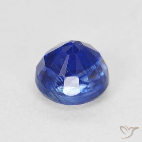 Cianita Azul oscuro natural de 0.51 ct, Redondo, SI