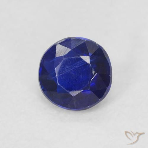 Cianita Azul real natural de 0.31 ct, Redondo, VS-SI