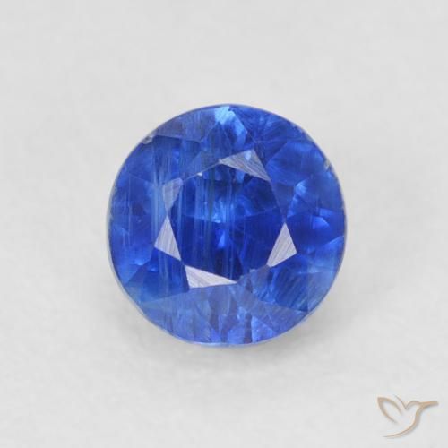 0.50ct Natural Azul real Cianita, Redondo, SI