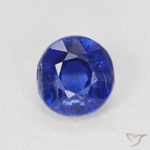 0.45ct Natural Azul marino Cianita, Redondo, SI