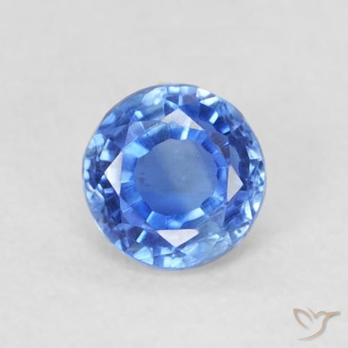 0.37ct Natural Azul claro cianita, Redondo, VS-SI