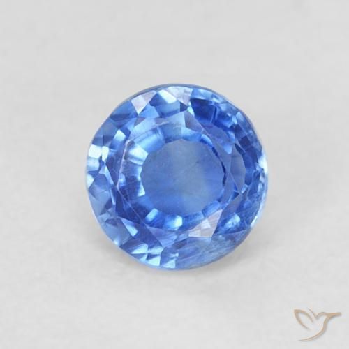 Cianita Azul claro natural de 0.37 ct, Redondo, VS-SI