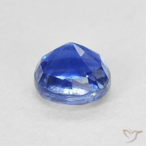 Cianita Azul egipcio intenso natural de 0.47 ct, Redondo, VS-SI