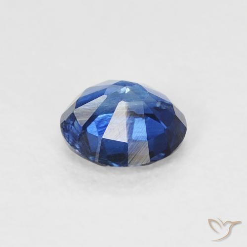 Cianita Azul marino claro natural de 0.32 ct, Redondo, SI