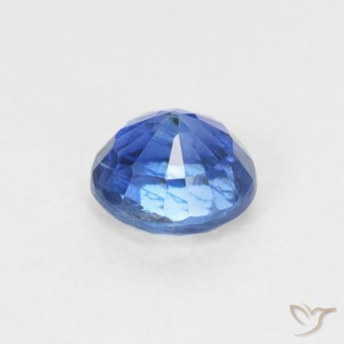 Cianita Azul marino claro natural de 0.36 ct, Redondo, SI