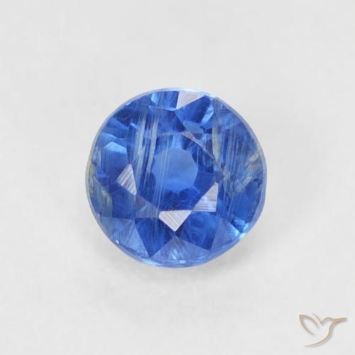 0.45ct Natural Azul marino claro cianita, Redondo, SI, Photo A