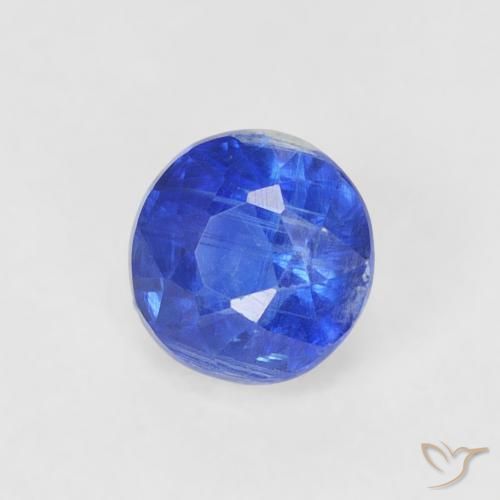 Cianita Azul azur intenso natural de 0.43 ct, Redondo, SI