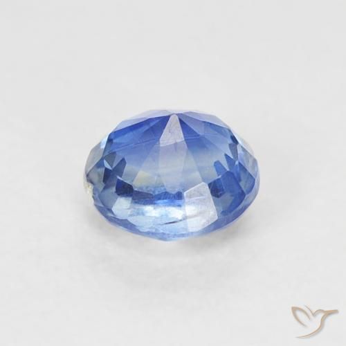 Cianita Azul azur intenso natural de 0.43 ct, Redondo, SI