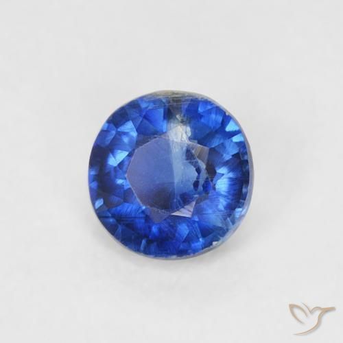 Cianita Azul real natural de 0.34 ct, Redondo, SI