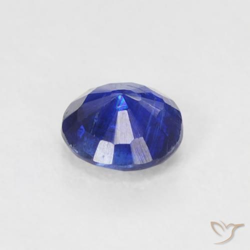 Cianita Azul marino intenso natural de 0.32 ct, Redondo, SI