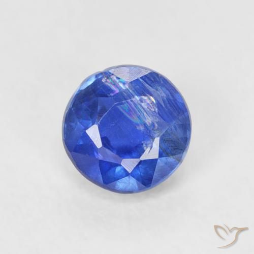 0.39ct Natural Azul azur intenso Cianita, Redondo, SI