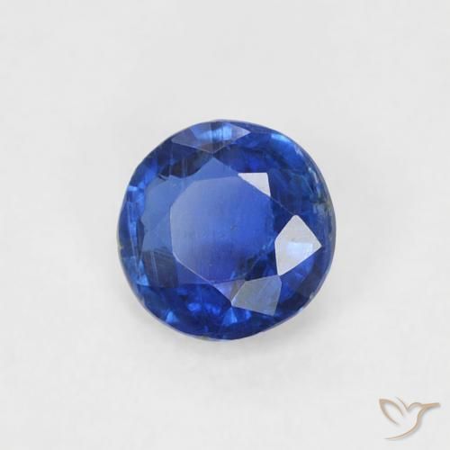 Cianita Azul real natural de 0.31 ct, Redondo, SI