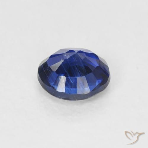 Cianita Azul real natural de 0.31 ct, Redondo, SI
