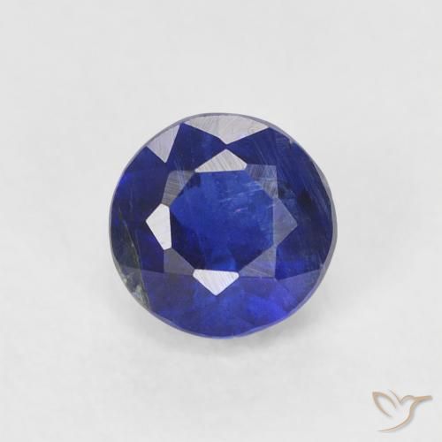 0.44ct Natural Azul claro Cianita, Redondo, SI