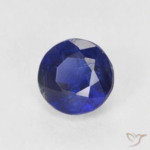 Cianita Azul claro natural de 0.44 ct, Redondo, SI