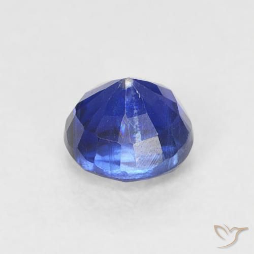 Cianita Azul claro natural de 0.44 ct, Redondo, SI