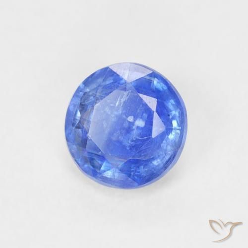 Cianita Celeste natural de 0.36 ct, Redondo, SI