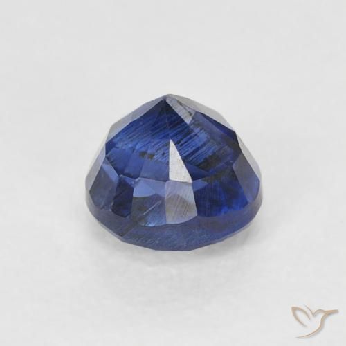 Cianita Azul muy intenso natural de 0.54 ct, Redondo, SI