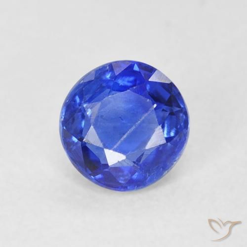 0.67ct Natural Azul marino Cianita, Redondo, SI