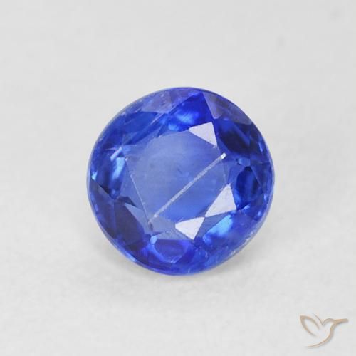 Cianita Azul marino natural de 0.67 ct, Redondo, SI